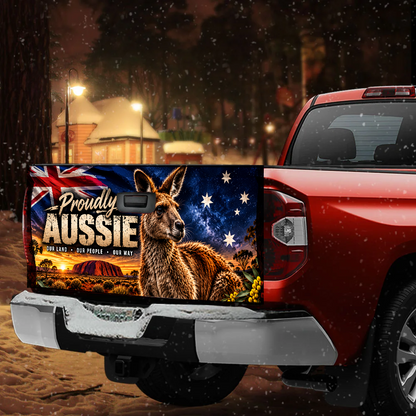 Proudly Aussie – Australian Kangaroo Truck Tailgate Decal Sticker Wrap