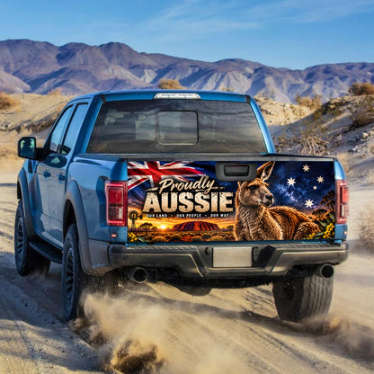 Proudly Aussie – Australian Kangaroo Truck Tailgate Decal Sticker Wrap