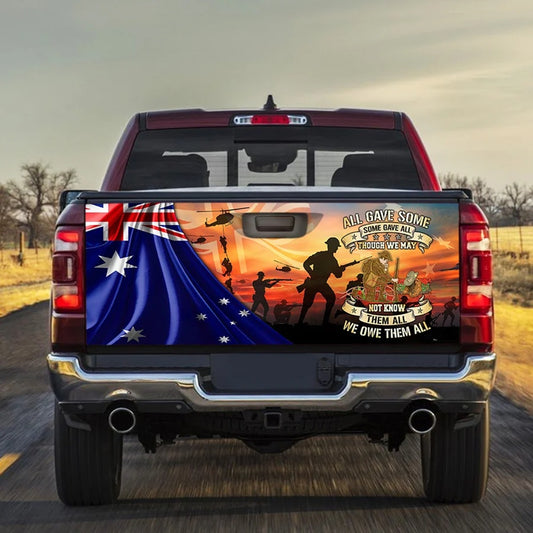 Veteran Australia All Gave Some Some Gave All Truck Tailgate Decal
